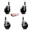 Service Caster 5'' Phenolic Wheel Swivel 1'' Expanding Stem Caster Set 2 Brakes, 4PK SCC-EX20S514-PHR-2-TLB-2-1 - alternate 4